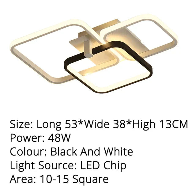 Black White Color Modern Led Ceiling Lights Creative For Living Room Dimmable Dome Lamp Fixture