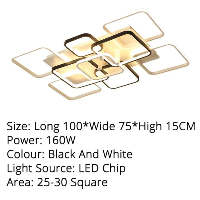 Black White Color Modern Led Ceiling Lights Creative For Living Room Dimmable Dome Lamp Fixture
