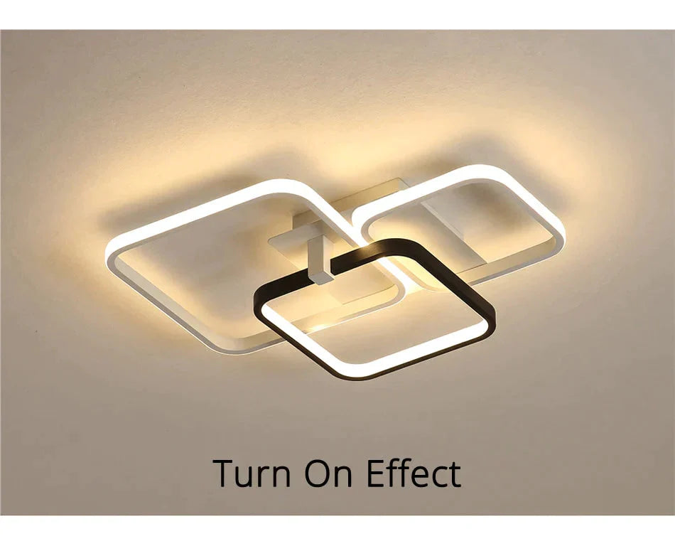 Black White Color Modern Led Ceiling Lights Creative For Living Room Dimmable Dome Lamp Fixture