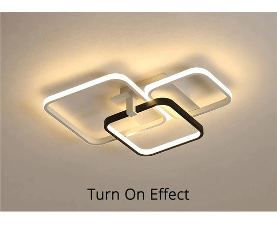 Black White Color Modern Led Ceiling Lights Creative For Living Room Dimmable Dome Lamp Fixture
