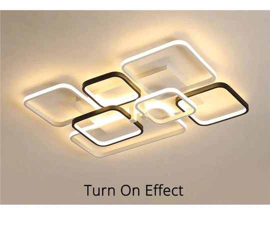 Black White Color Modern Led Ceiling Lights Creative For Living Room Dimmable Dome Lamp Fixture