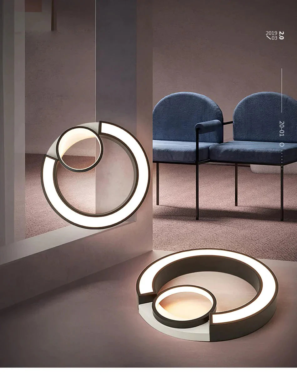 Modern White/Black Style Led Ceiling Lights Mounted Lamp Living Room Bedroom Fixture Remote Control