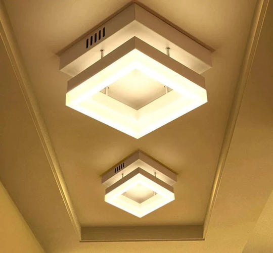 Ceiling Light Modern Led Corridor Lamp For Bathroom Living Room Round Square Iron Lighting
