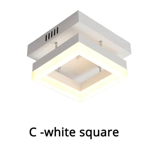 Ceiling Light Modern Led Corridor Lamp For Bathroom Living Room Round Square Iron Lighting