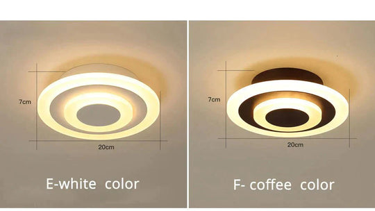 Ceiling Light Modern Led Corridor Lamp For Bathroom Living Room Round Square Iron Lighting