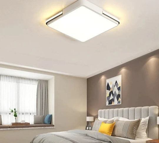Mavesan Black White Ceiling Lights Round Lampshade Lamp Plafonnier For Living Room Bedroom Lamparas