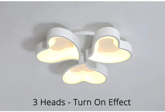 Modern Heart Shape Led Ceiling Lights For Living Room Bedroom Indoor Lighting Lamp Fixture Remote