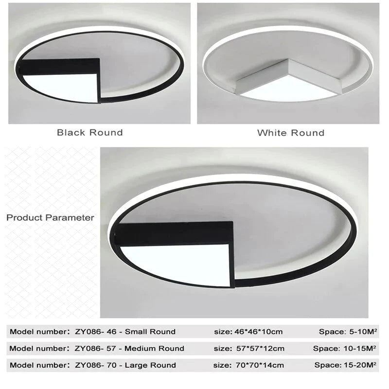 Bedroom Ceiling Lights For Living Room House Light Plafondlamp Led 25W 30W 36W White Back Frame