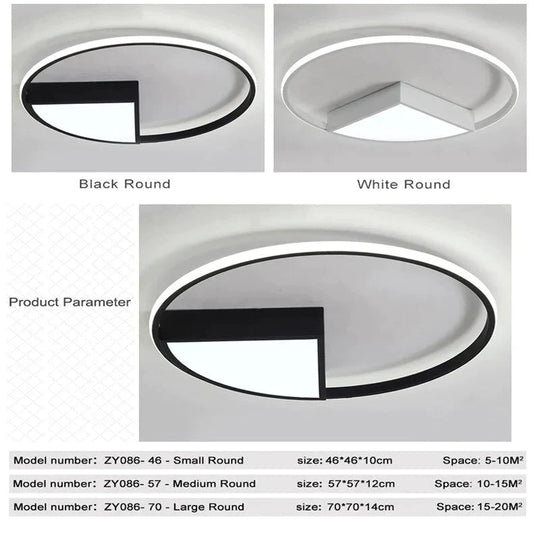Bedroom Ceiling Lights For Living Room House Light Plafondlamp Led 25W 30W 36W White Back Frame