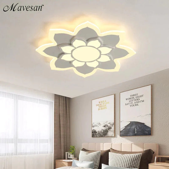 New Arrival Led Ceiling Lights Lamp With Remote Control And Flower Designer For Child Bedroom Study