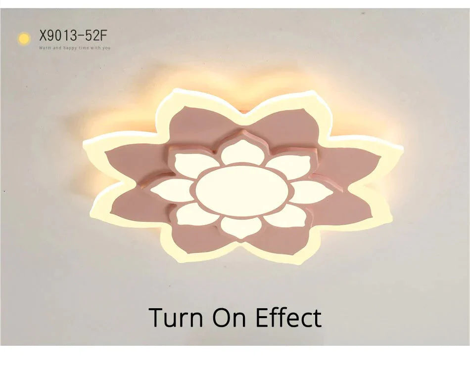 New Arrival Led Ceiling Lights Lamp With Remote Control And Flower Designer For Child Bedroom Study