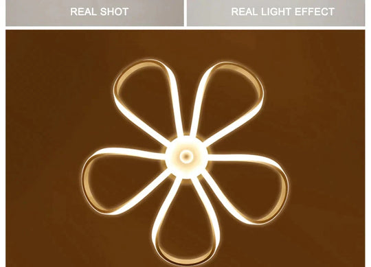 Modern Flower Led Pendant Lights Kitchen Acrylic + Metal Suspension Hanging Ceiling Lamp For