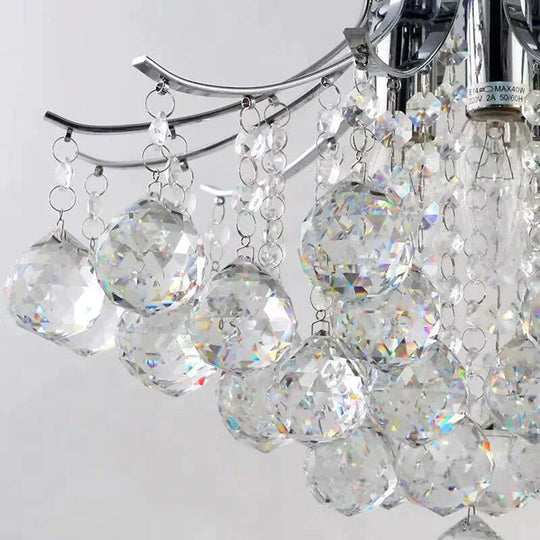 Crystal Pendant Lamps Bedroom Lights Led Hand Lighting Living Room Decoration Light E14/E12