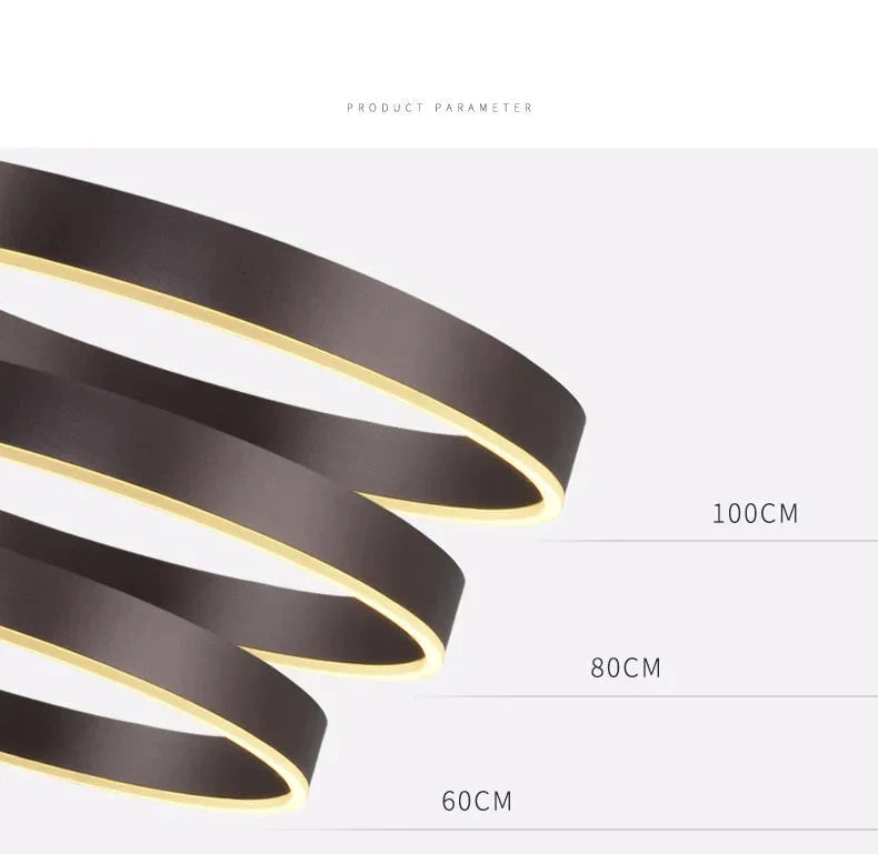 Large Ring Modern Pendant Lamp Kitchen Island Dining Table Coffee O Chandelier Suspension Lighting