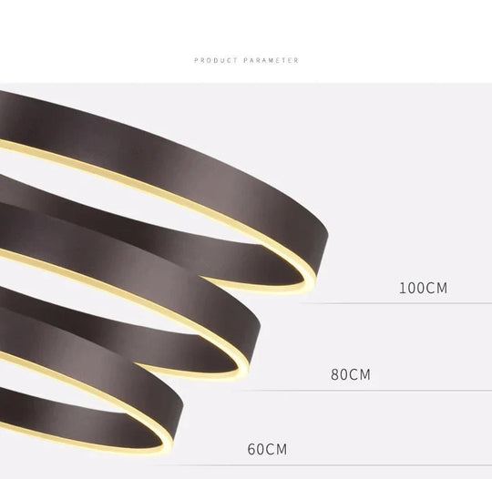 Large Ring Modern Pendant Lamp Kitchen Island Dining Table Coffee O Chandelier Suspension Lighting