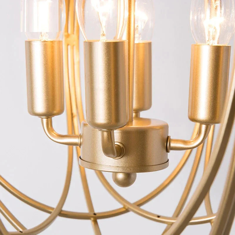American Hall Pendant Lights Nordic Country Round Restaurant Lamp Simple Modern Bedroom Study Room