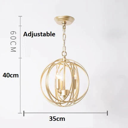 American Hall Pendant Lights Nordic Country Round Restaurant Lamp Simple Modern Bedroom Study Room