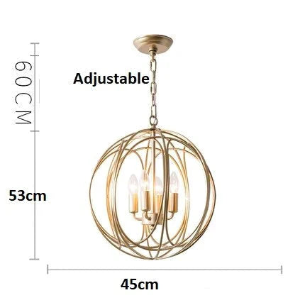 American Hall Pendant Lights Nordic Country Round Restaurant Lamp Simple Modern Bedroom Study Room
