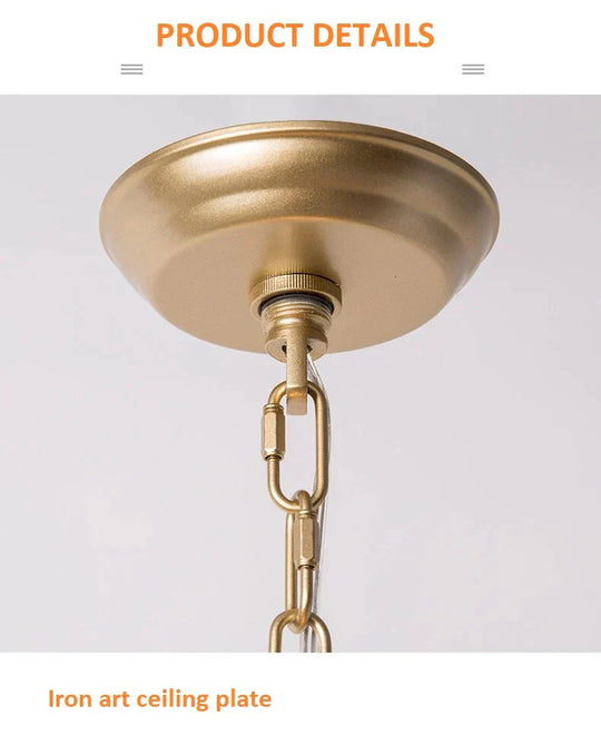American Hall Pendant Lights Nordic Country Round Restaurant Lamp Simple Modern Bedroom Study Room