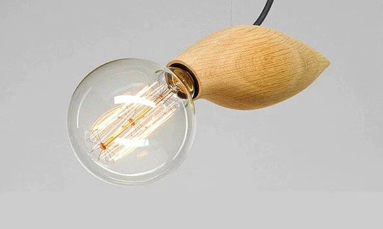 Wood Kitchen Pendant Light Lustre Modern Nordic Living Dining Room Luminaire Loft Hanging Fixture
