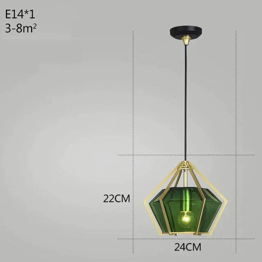 Post Modern Glass Pendant Light Hanging Nordic Living Room Walk In Closet Gold Lamp Suspension