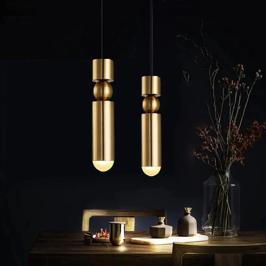 Nordic Pendant Lamp Modern Kitchen Dining Room Bar Counter Shop Pipe Down Tube Led Lights Office
