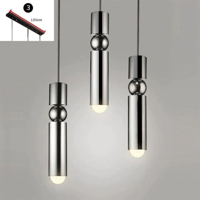 Nordic Pendant Lamp Modern Kitchen Dining Room Bar Counter Shop Pipe Down Tube Led Lights Office