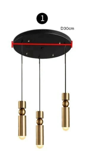Nordic Pendant Lamp Modern Kitchen Dining Room Bar Counter Shop Pipe Down Tube Led Lights Office