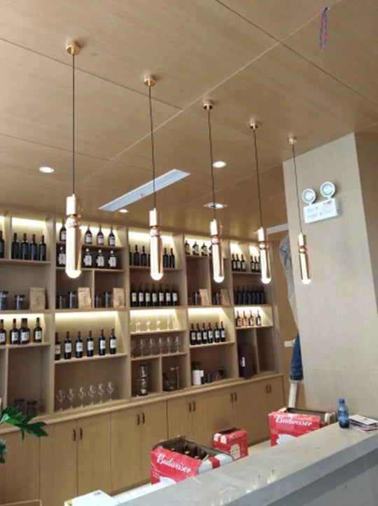 Nordic Pendant Lamp Modern Kitchen Dining Room Bar Counter Shop Pipe Down Tube Led Lights Office