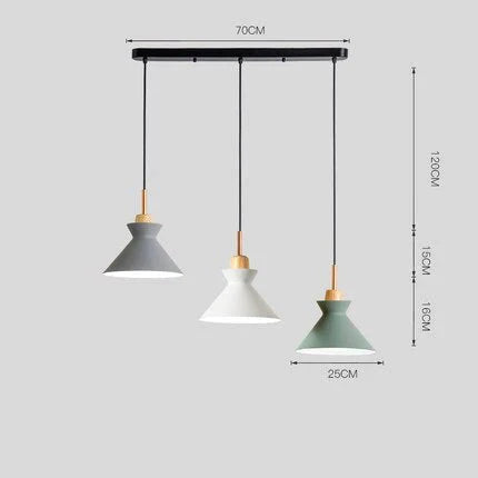 Pack Of 3 Dining Room Pendant Lamp Lights Macaroon Colorful Led Modern Hanglamp For Kitchen Island