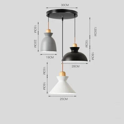 Pack Of 3 Dining Room Pendant Lamp Lights Macaroon Colorful Led Modern Hanglamp For Kitchen Island