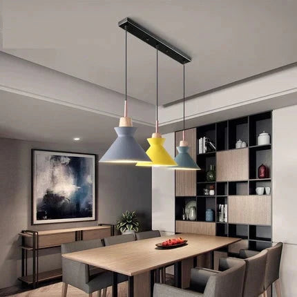 Pack Of 3 Dining Room Pendant Lamp Lights Macaroon Colorful Led Modern Hanglamp For Kitchen Island
