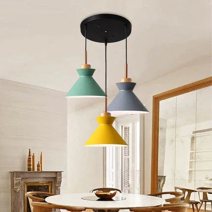 Pack Of 3 Dining Room Pendant Lamp Lights Macaroon Colorful Led Modern Hanglamp For Kitchen Island