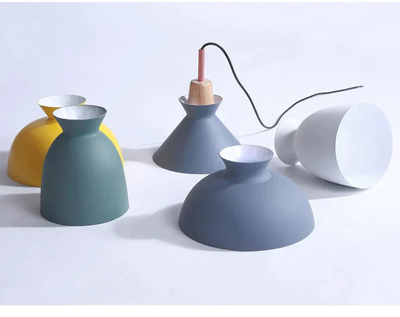 Pack Of 3 Dining Room Pendant Lamp Lights Macaroon Colorful Led Modern Hanglamp For Kitchen Island