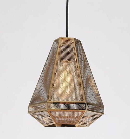 Post Modern Pendant Light Stainless Steel Diamond Shape Kitchen Hanging Lamp Loft Hanglamp Living