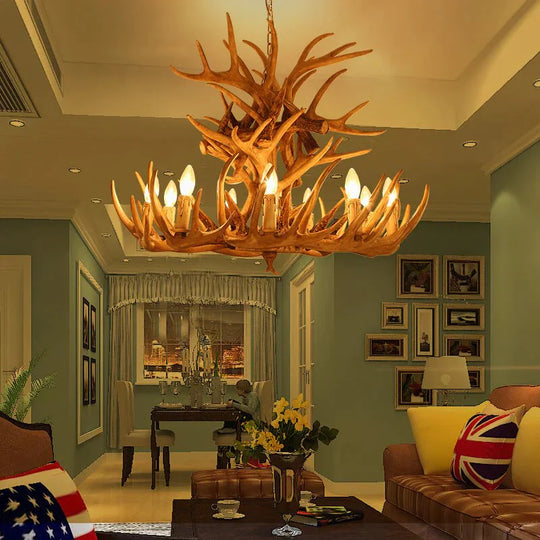 American Country Antler Pendant Lights Living Restaurant Bar Mediterranean Industrial Lamp Loft