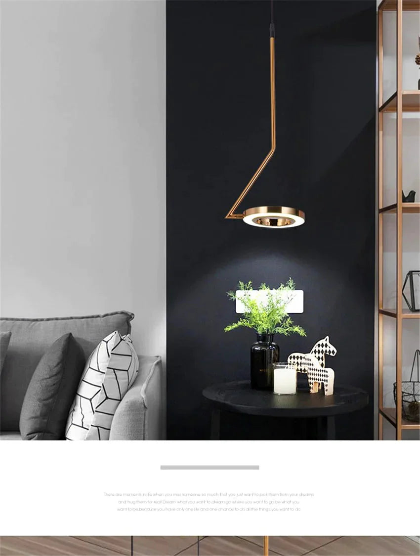Nordic Designer Lamps Pendant Loft Bedroom Bedside Restaurant Led Chandelier Lighting Luminaria Bar