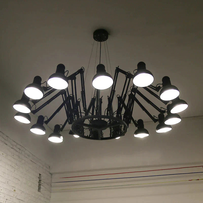 Vintage Pendant Lights Spider Lamp 6 9 12 16 Heads Black White Suspension Luminaire Hanging