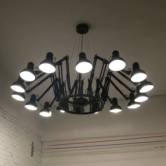 Vintage Pendant Lights Spider Lamp 6 9 12 16 Heads Black White Suspension Luminaire Hanging