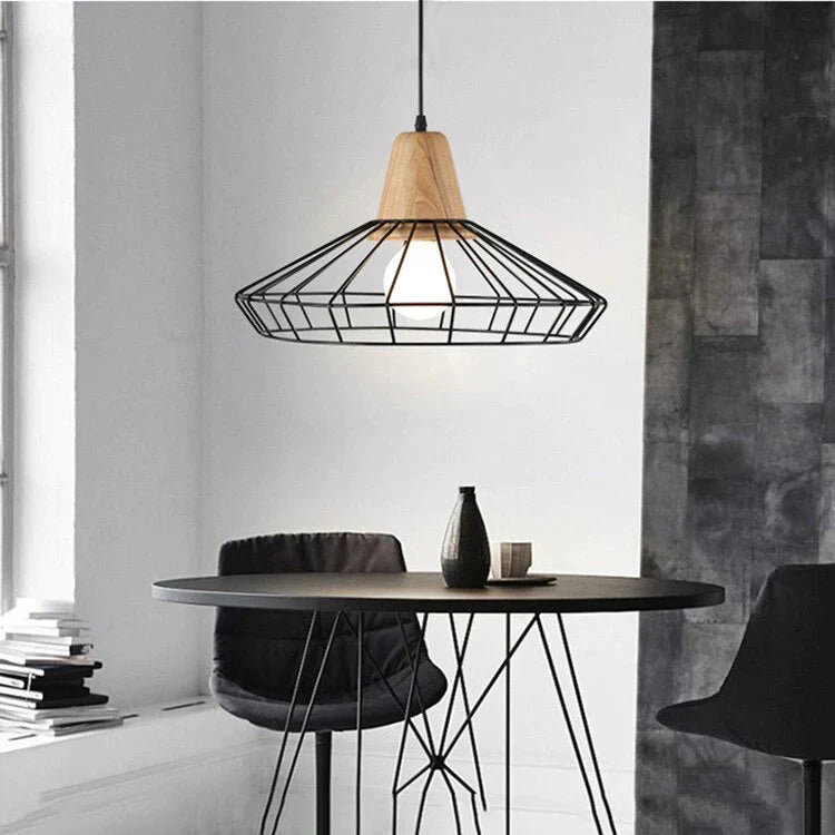 Nordic Vintage Wood Pulley Pendant Light Industrial Lighting Fixtures Retro Hanglamp For Bar Living