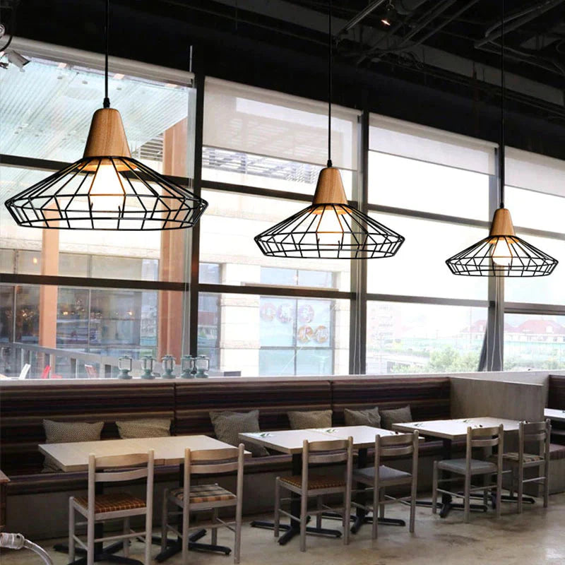 Nordic Vintage Wood Pulley Pendant Light Industrial Lighting Fixtures Retro Hanglamp For Bar Living