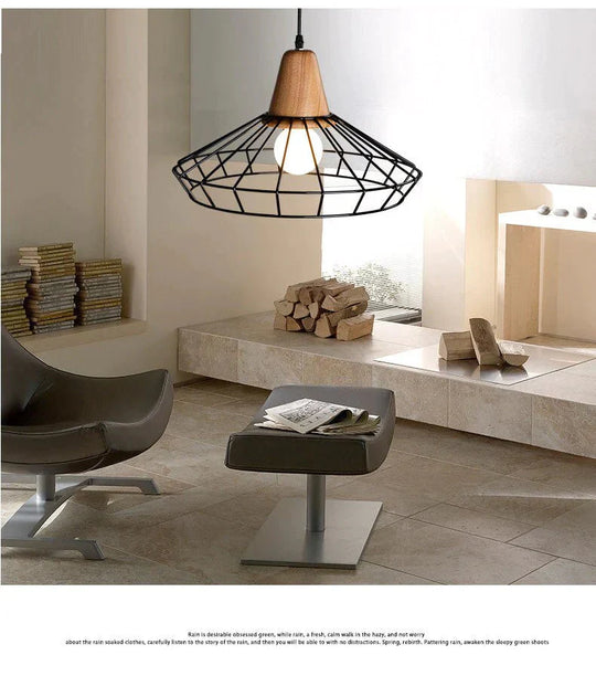 Nordic Vintage Wood Pulley Pendant Light Industrial Lighting Fixtures Retro Hanglamp For Bar Living
