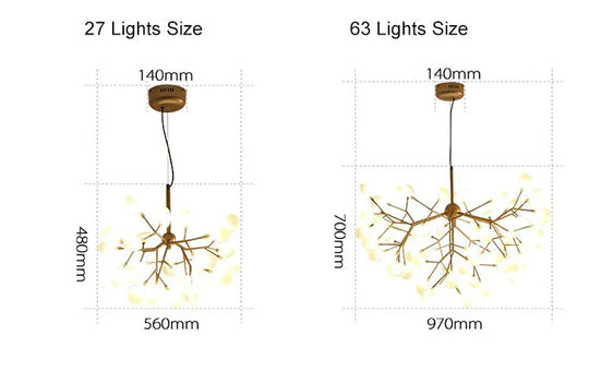 Postmodern Led Chandelier Nordic Living Room Suspended Lighting Home Fixtures Restaurant Hanging