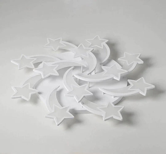 Iralan Modern Led Chandelier Art Deco Room Indoor Lamp White Star For Living Dining Bedroom Kid’s