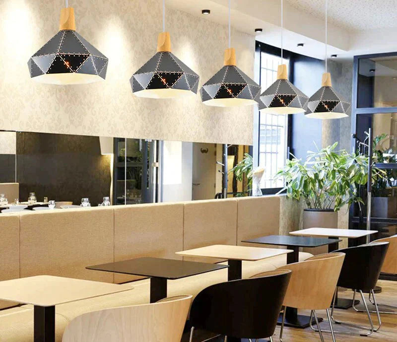 Creative Nordic Postmodern Minimalist Cafe Restaurant Bar Personality Wrought Iron Hollow Solid