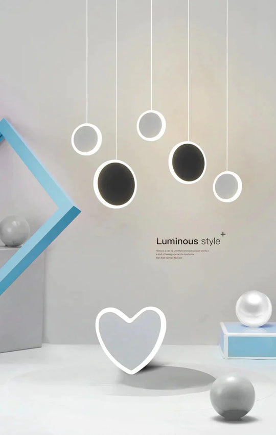 Creative Cute Heart - Shaped Led Pendant Lights Net Red Shop/Aisle/Bedside Children’s Lamp