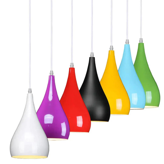 American Style Pendant Lamp Dia 15 *28Cm Kitchen Light Length 85Cm Aluminum/ Chrome 7 - Colors