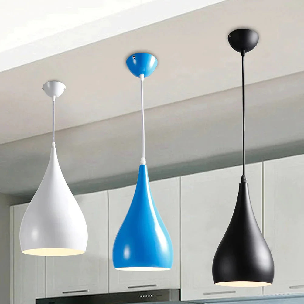 American Style Pendant Lamp Dia 15 *28Cm Kitchen Light Length 85Cm Aluminum/ Chrome 7 - Colors