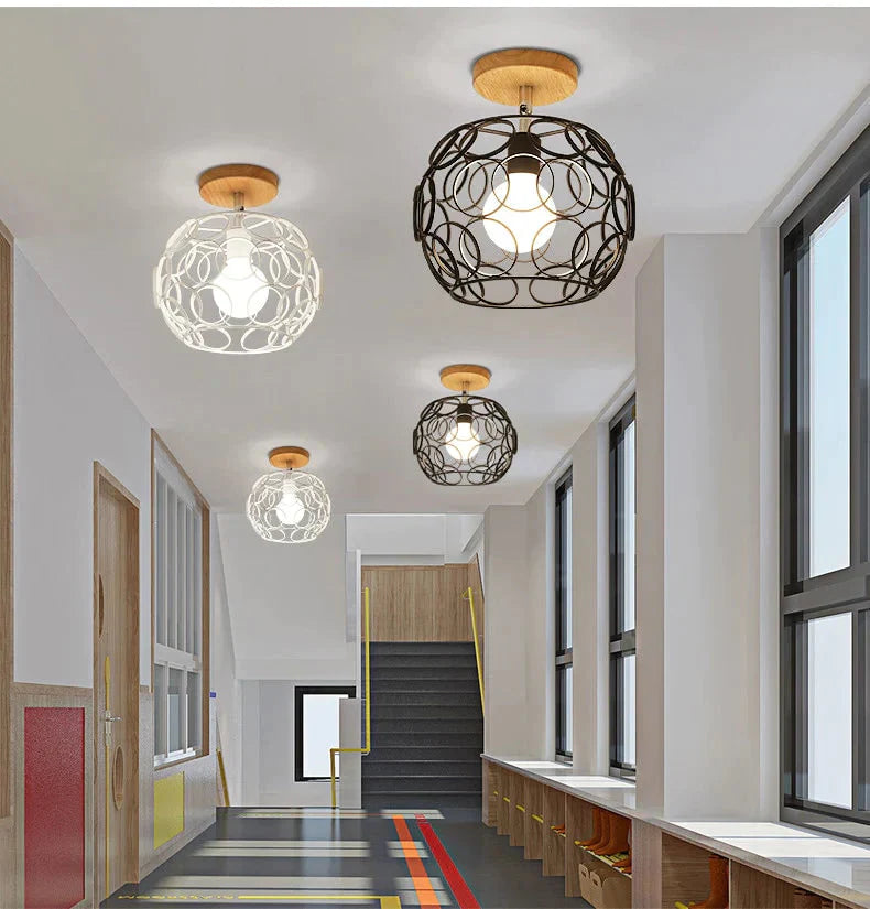 E27 Iron 5W Ceiling Lamp Shade Pendant Light Covers And Shades Triangle Metal Lampshades(Not Includ