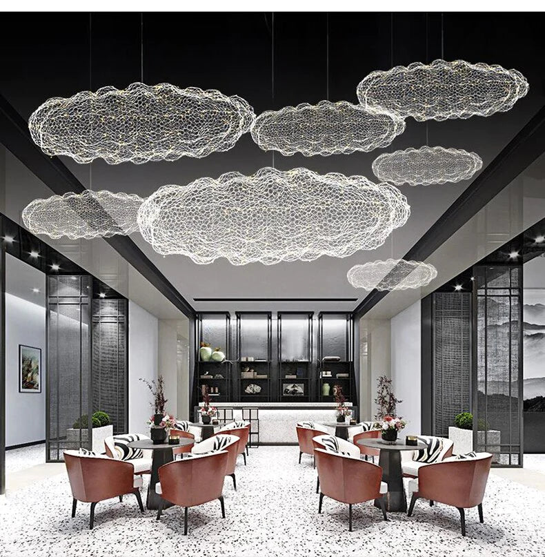 Creative Cloud Pendant Light Led Lamp Starry Personality Hotel Restaurant Bar Designer Firefly M
